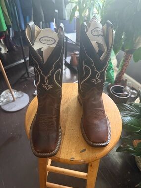Boys Old West Two Tone Cowboy Boots